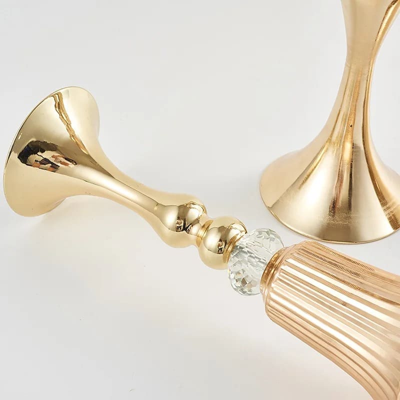 Bougeoir Vase Centre de Table Mariage Métal