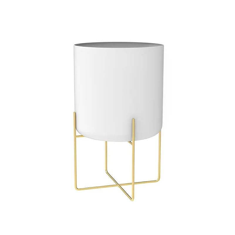 Cache-Pot sur Pied Design Blanc