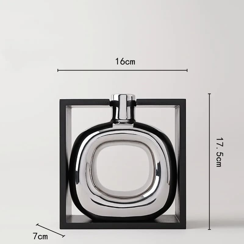 Déco Vase Argenté 17.5cm