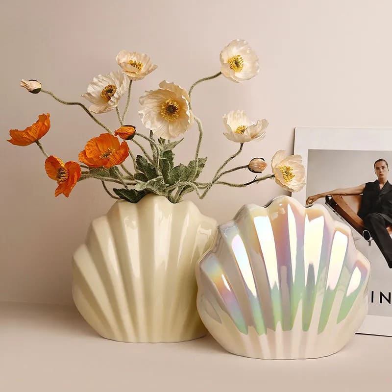 Déco Vase Coquillage Céramique