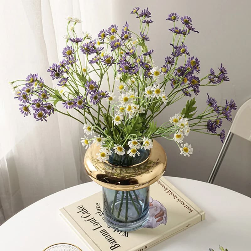Déco Vase en Verre Transparent Bouquet