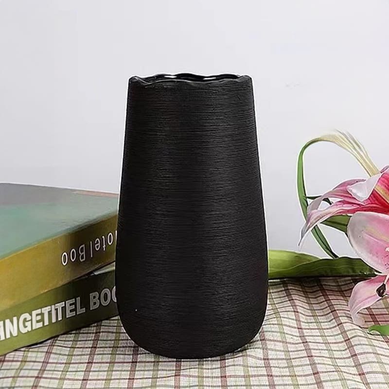 Grand Vase Céramique Noir