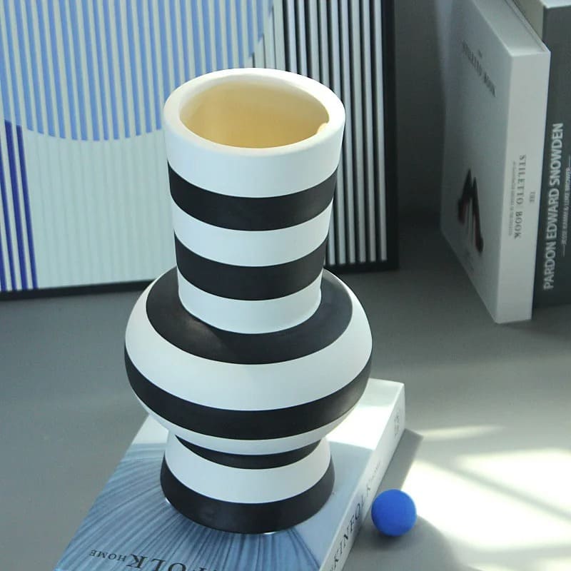 Grand Vase Noir et Blanc 30cm