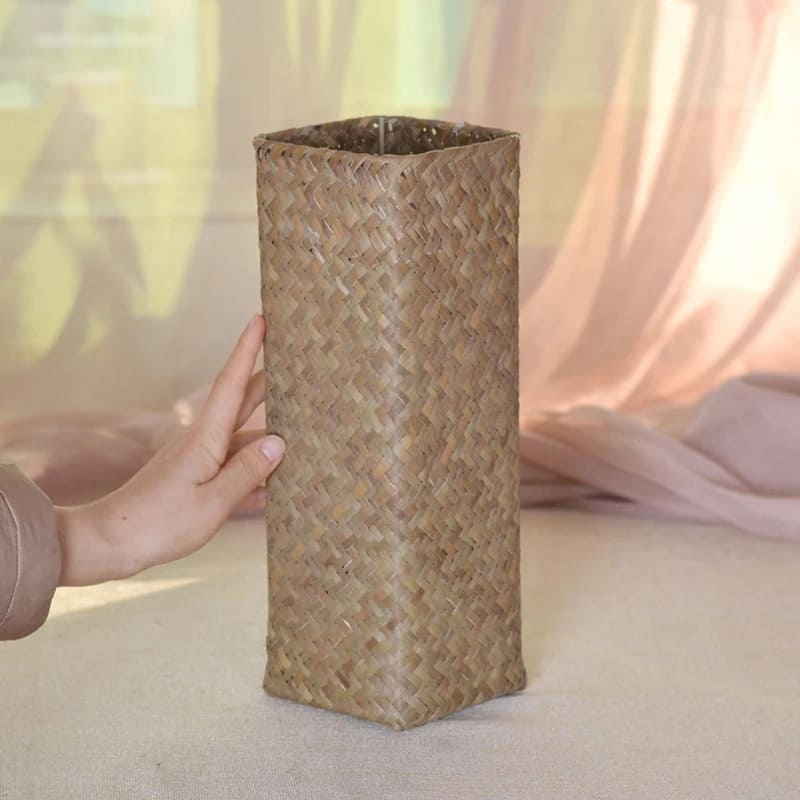 Grand Vase en Bambou Naturel