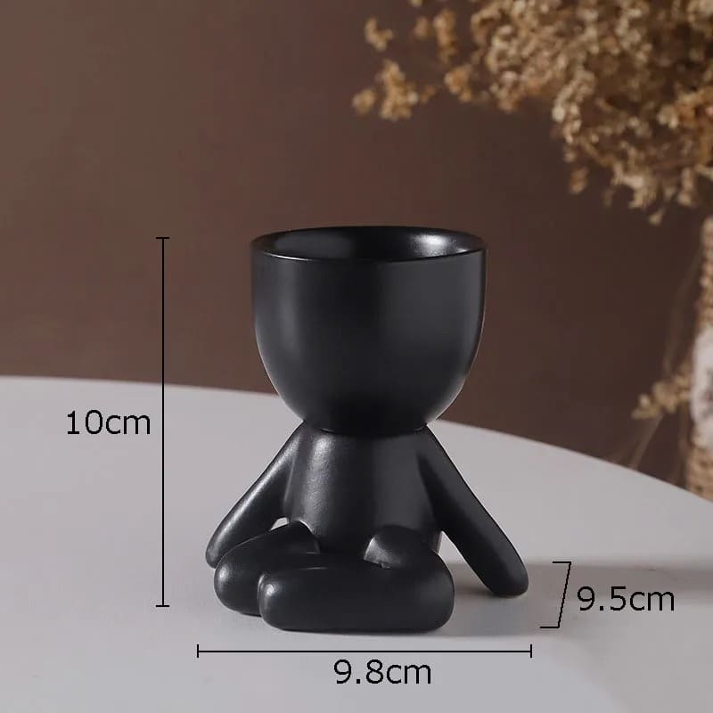 Petit Bonhomme en Pot de Fleur Design