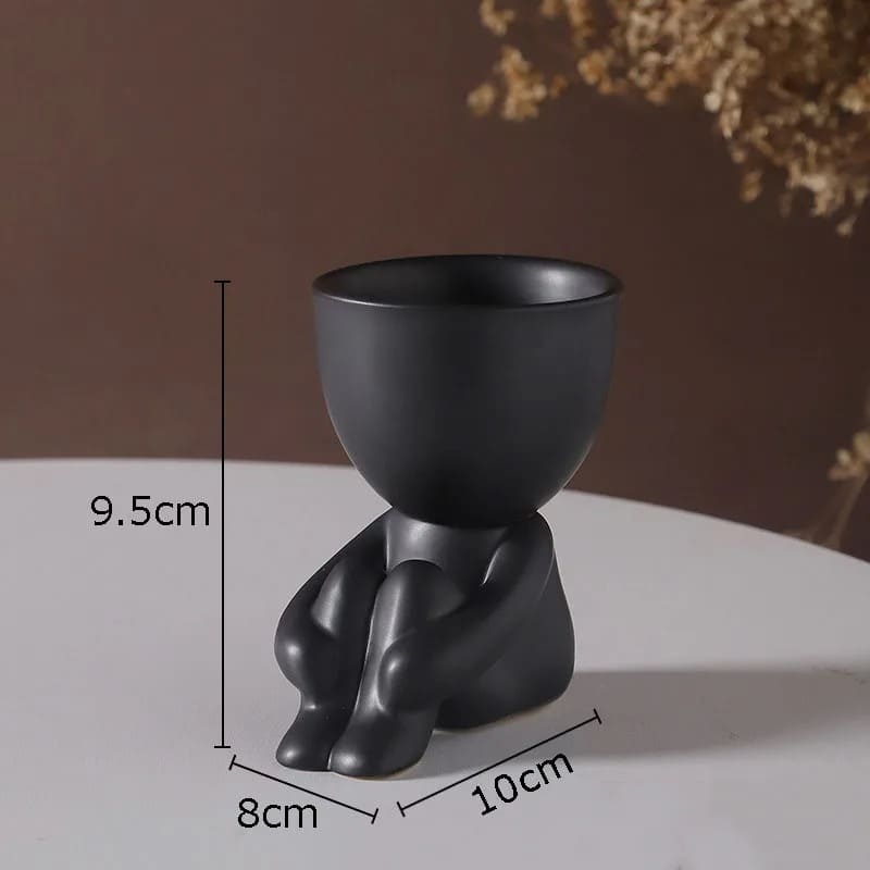 Petit Bonhomme en Pot de Fleur Moderne