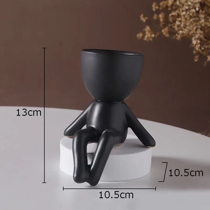 Petit Bonhomme en Pot de Fleur Original