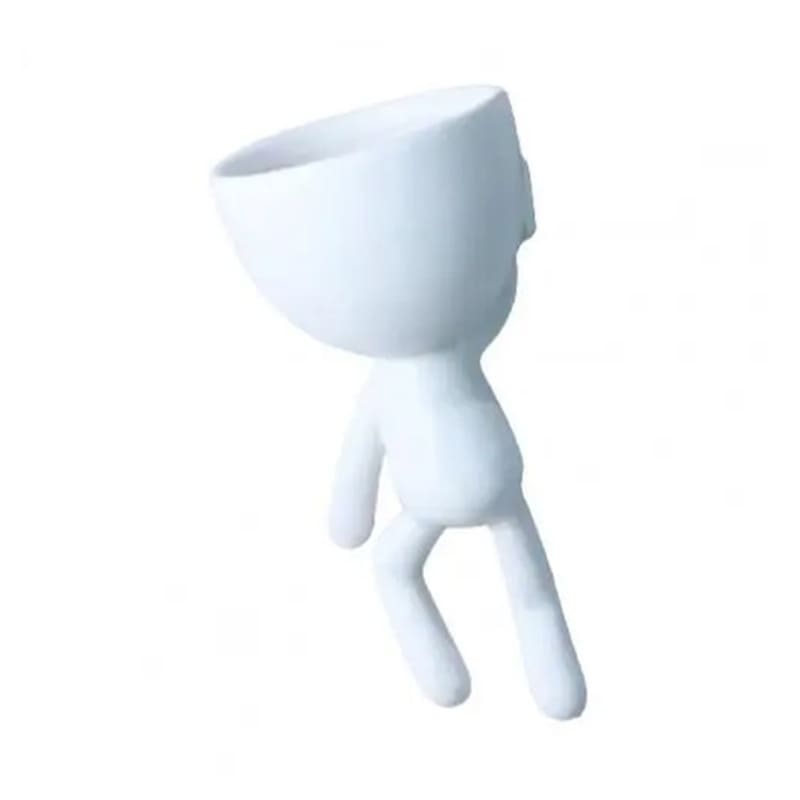 Petit Pot de Fleur Mural Blanc