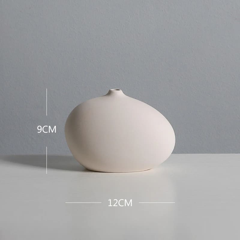 Petit Vase Céramique Blanc 9cm
