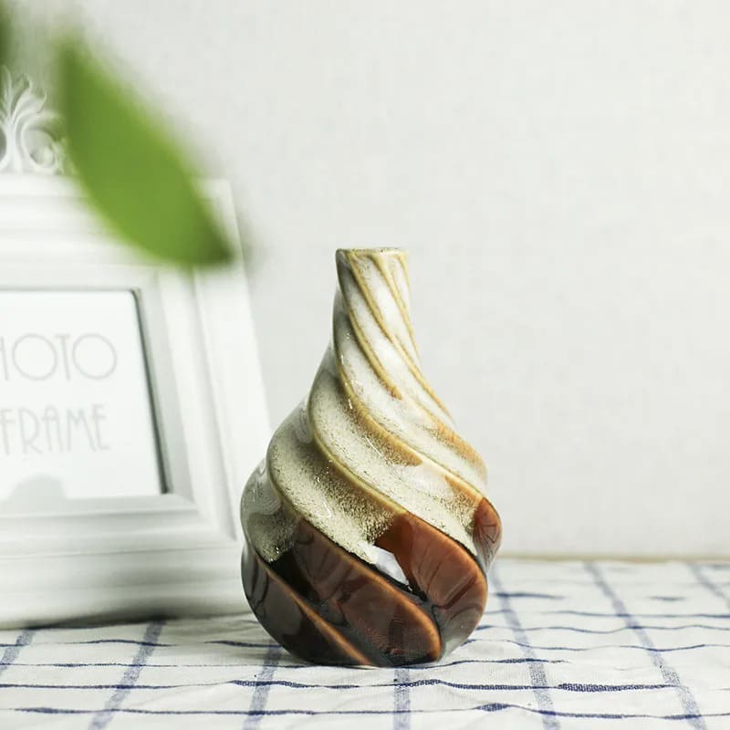 Petit Vase Vintage Blanc 13cm
