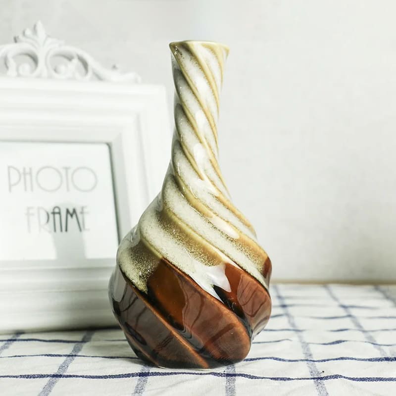 Petit Vase Vintage Blanc 17cm