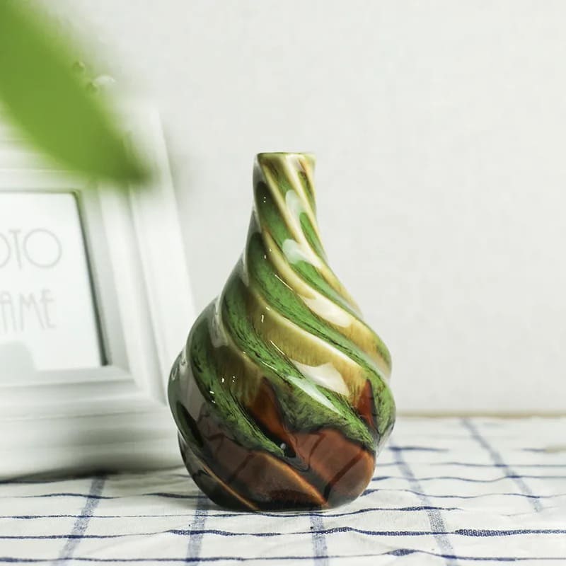 Petit Vase Vintage Vert 13cm