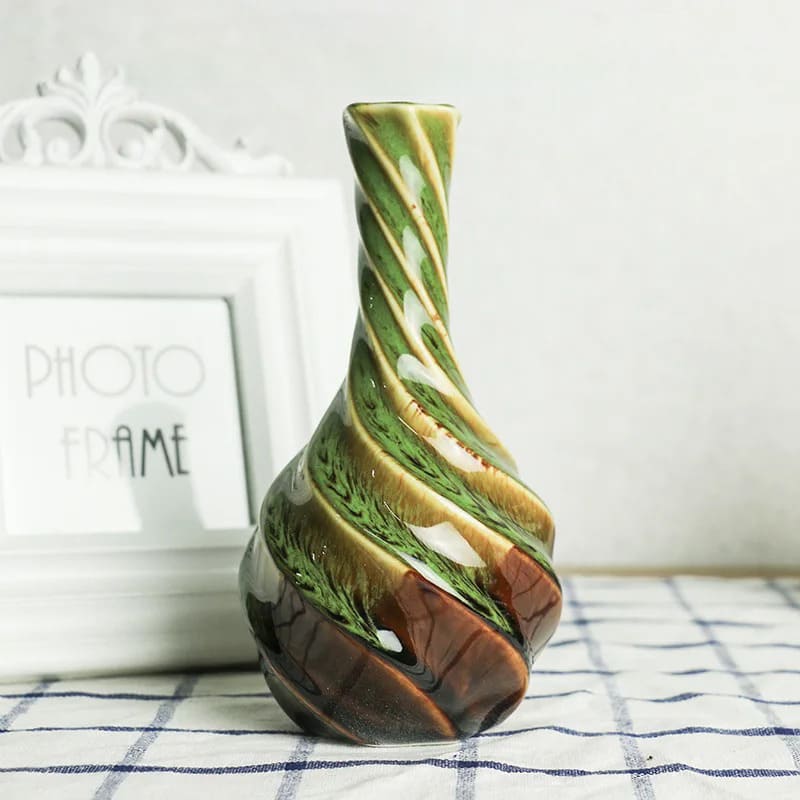 Petit Vase Vintage Vert 17cm