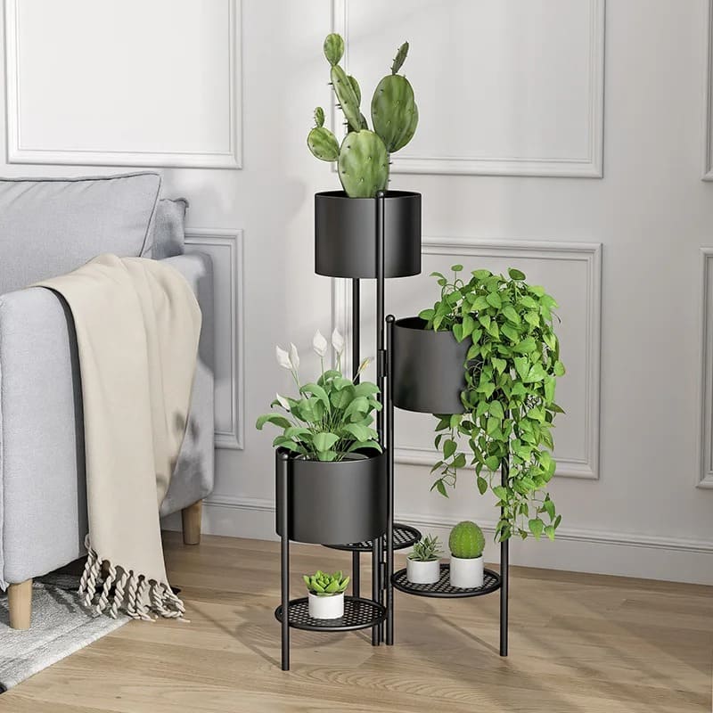 Porte Plante Intérieur Noir