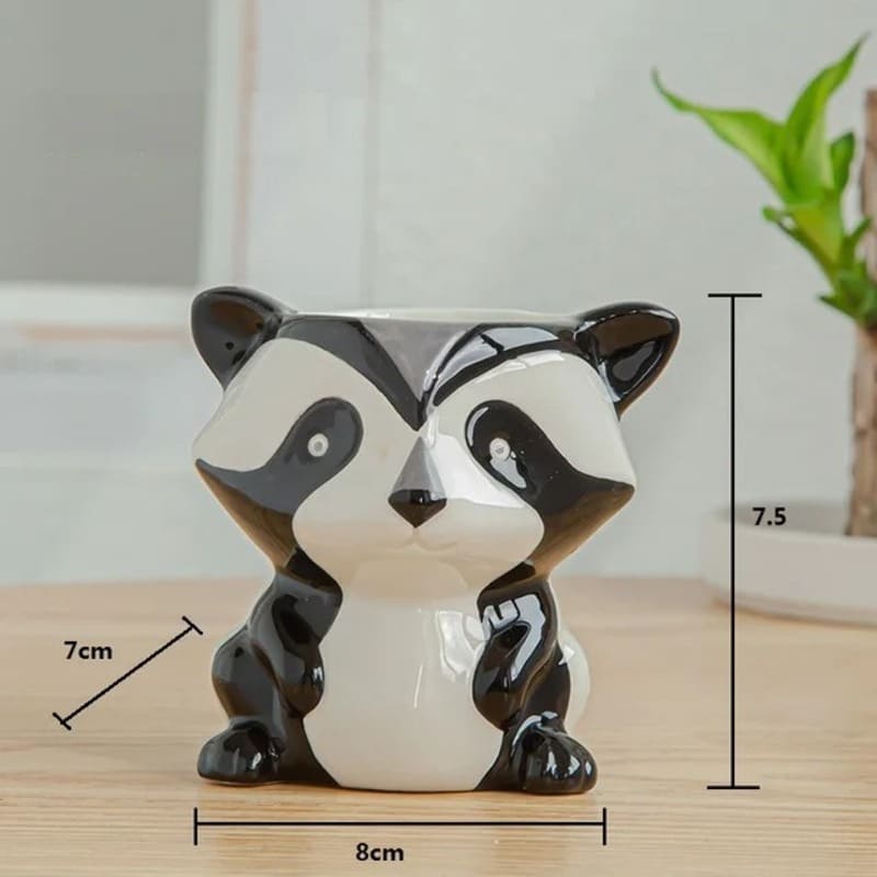 Pot de Fleur Animaux Raton Laveur