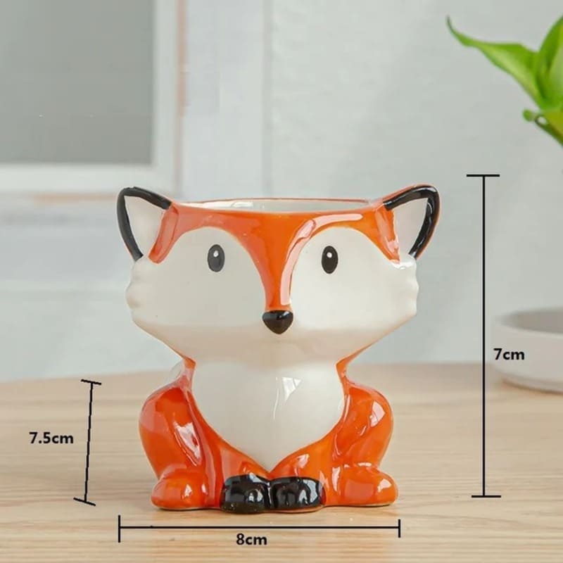 Pot de Fleur Animaux Renard