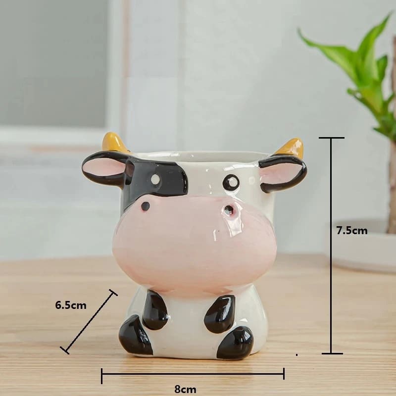Pot de Fleur Animaux Vache