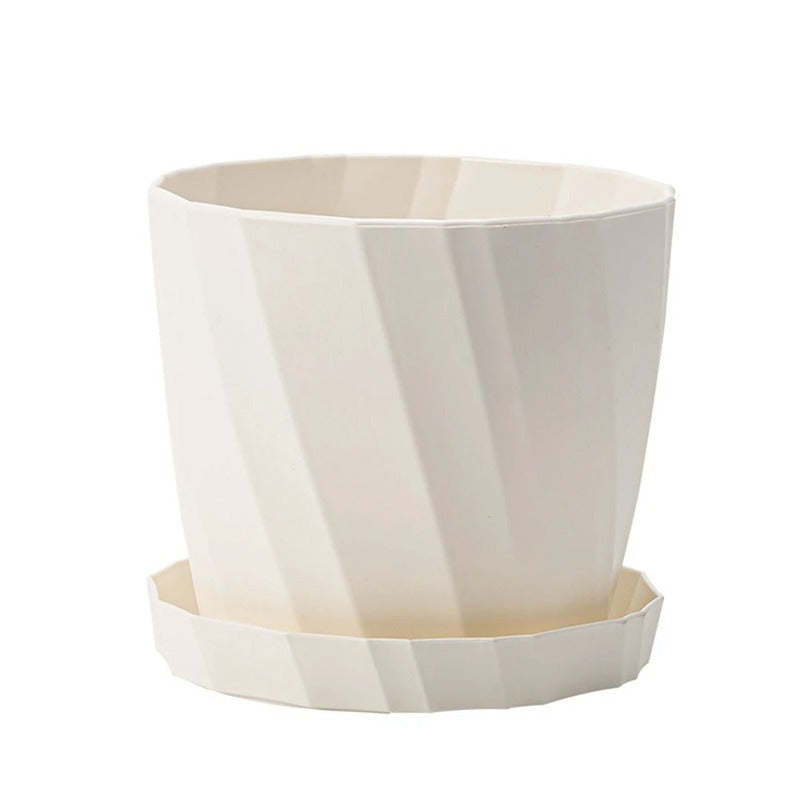 Pot en Plastique pour Plante Blanc