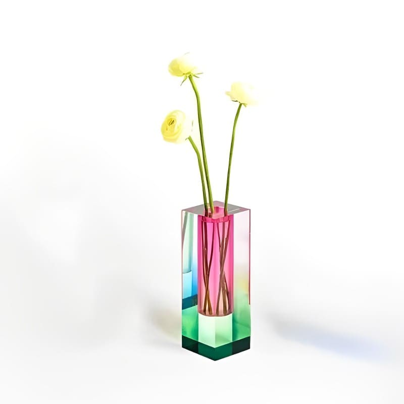Vase Acrylique Rectangulaire Vert