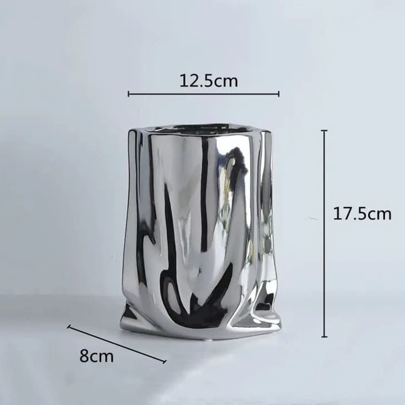 Vase Argenté 17cm