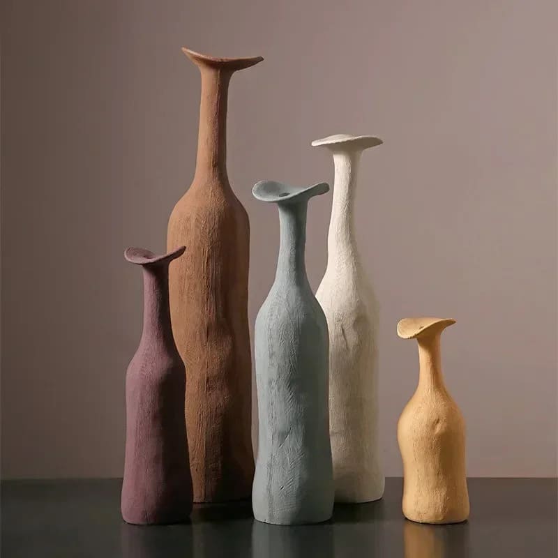 Vase Bouteille Terre Cuite