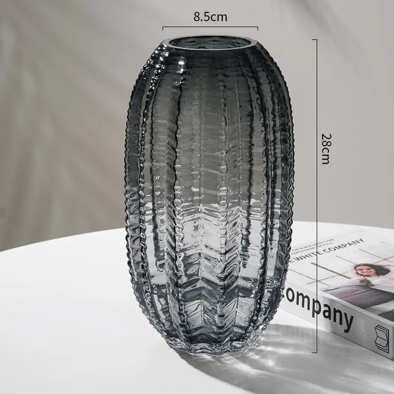 Vase Cactus Rond Gris