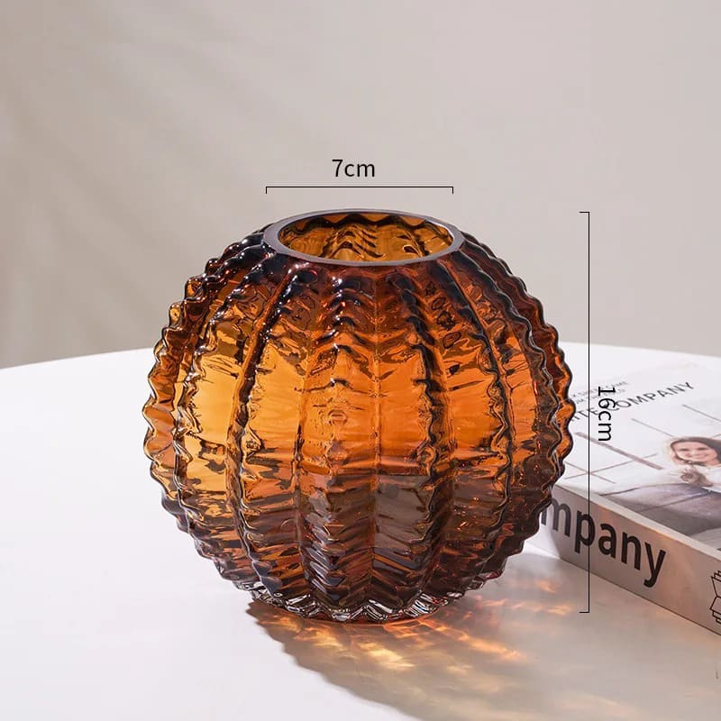 Vase Cactus Rond Marron