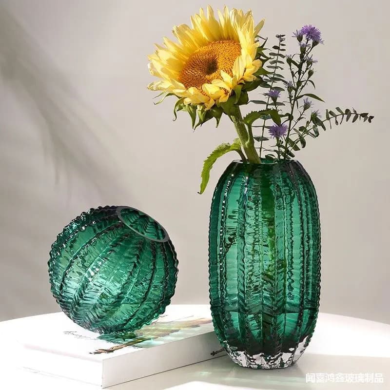 Vase Cactus Rond Verre