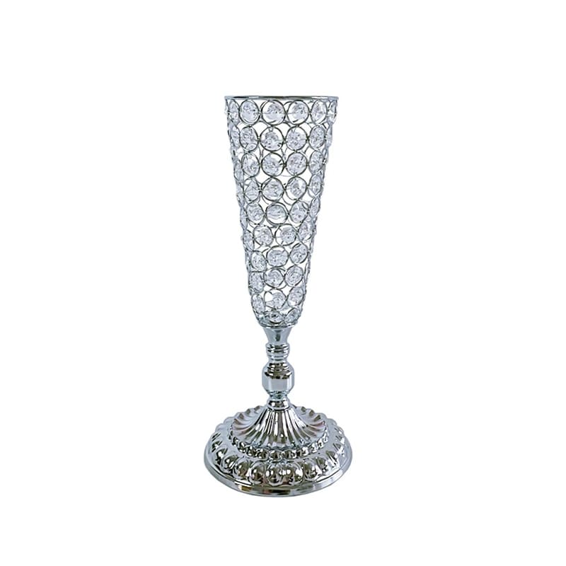 Vase Centre de Table Mariage Argent 37cm