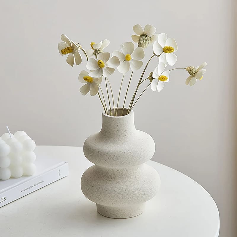 Vase Céramique Beige Déco