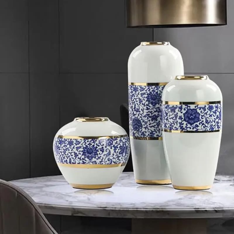 Vase Chinois Bleu et Blanc Design
