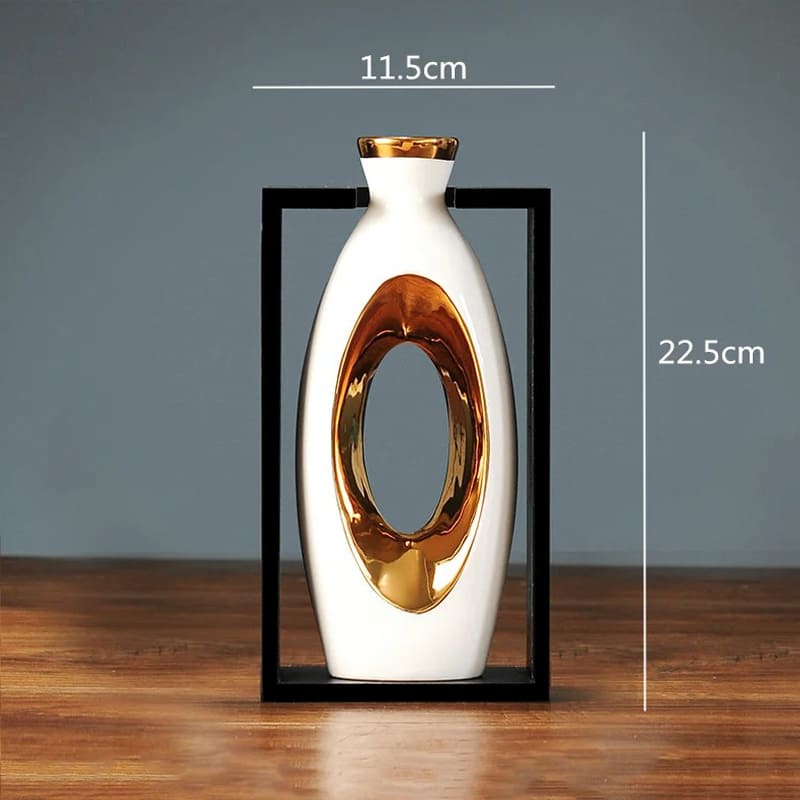 Vase Chinois Céramique 22.5cm Blanc