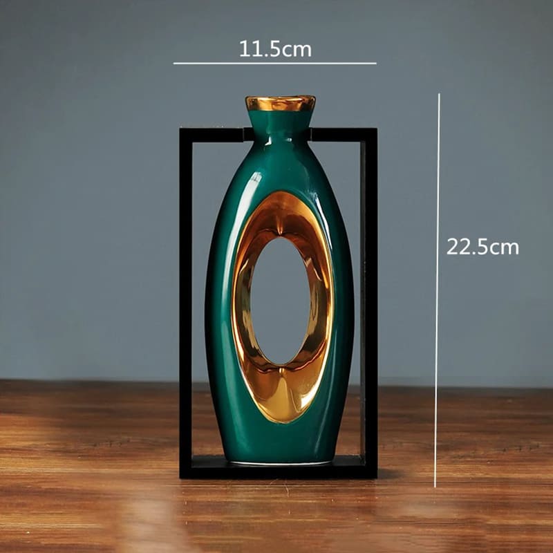 Vase Chinois Céramique 22.5cm Vert