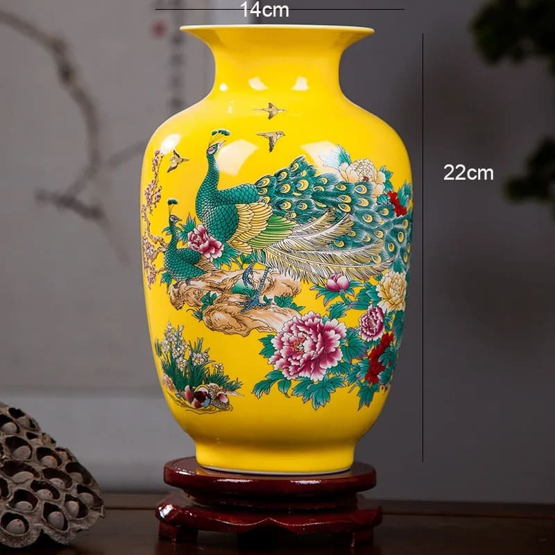 Vase Chinois Paon Taille