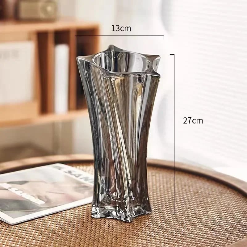 Vase Cristal en Verre Noir