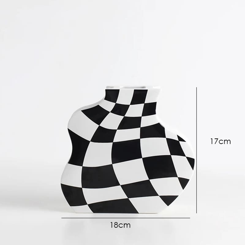 Vase Damier 17cm