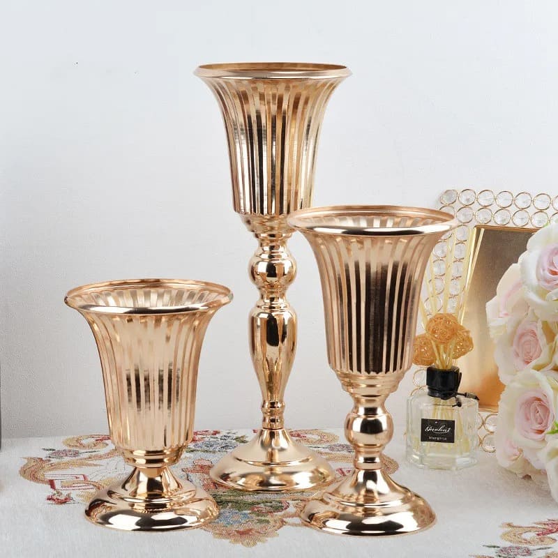 Vase Déco Mariage Or Rose