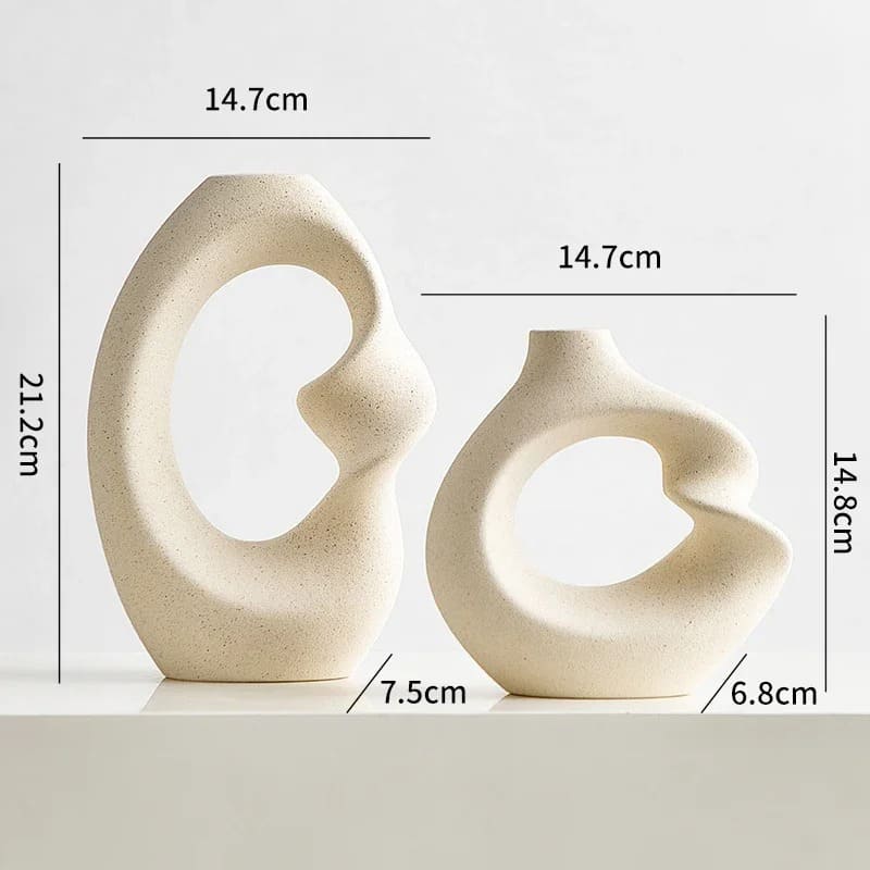 Vase Fleur de Pampa Beige
