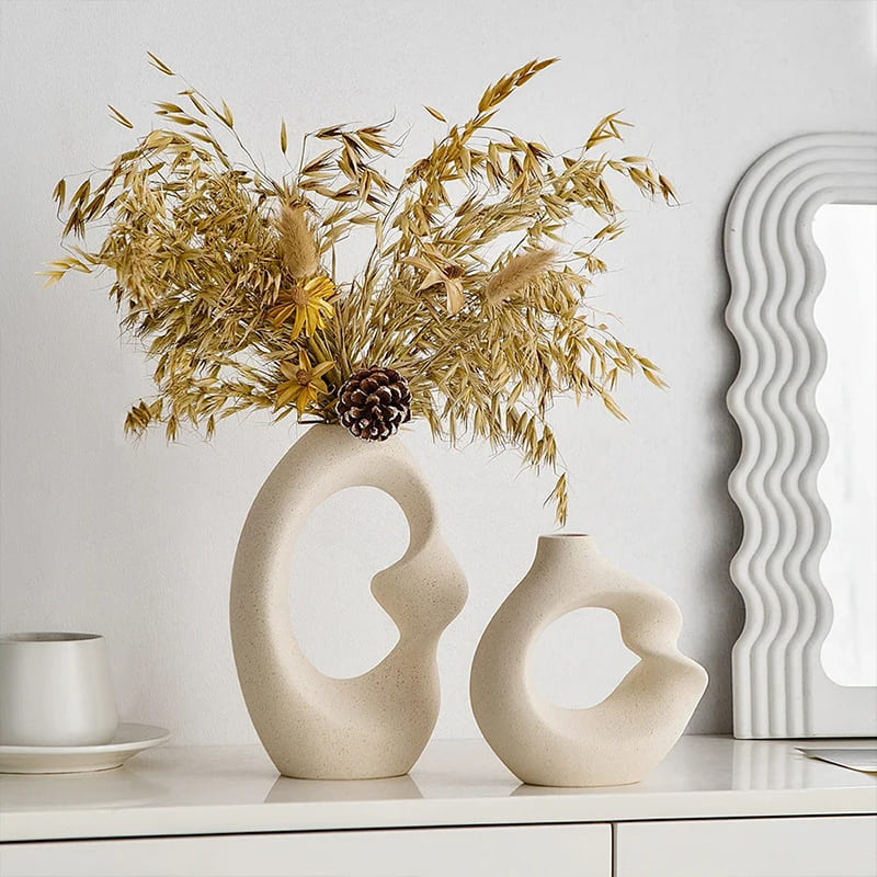 Vase Fleur de Pampa Moderne