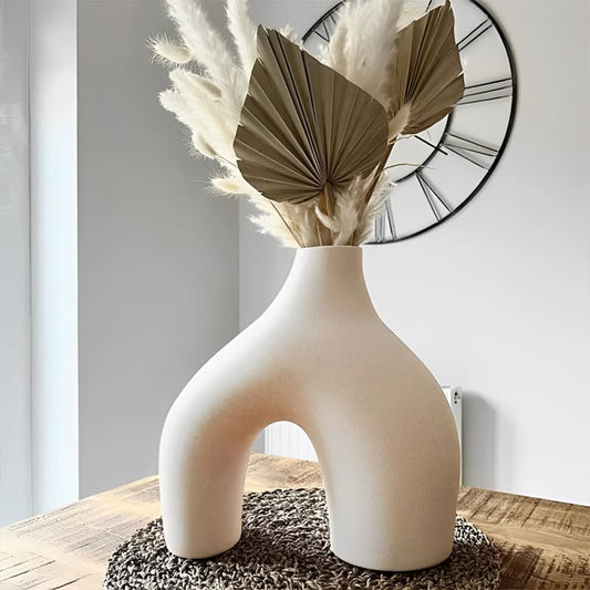 Vase Fleurs Séchées Blanc