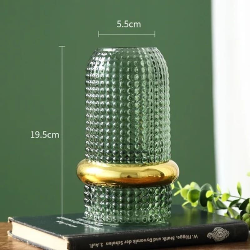 Vase Moderne en Verre Vert