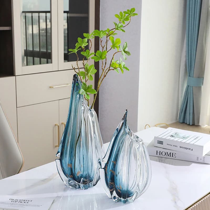 Vase Murano Bleu Vintage
