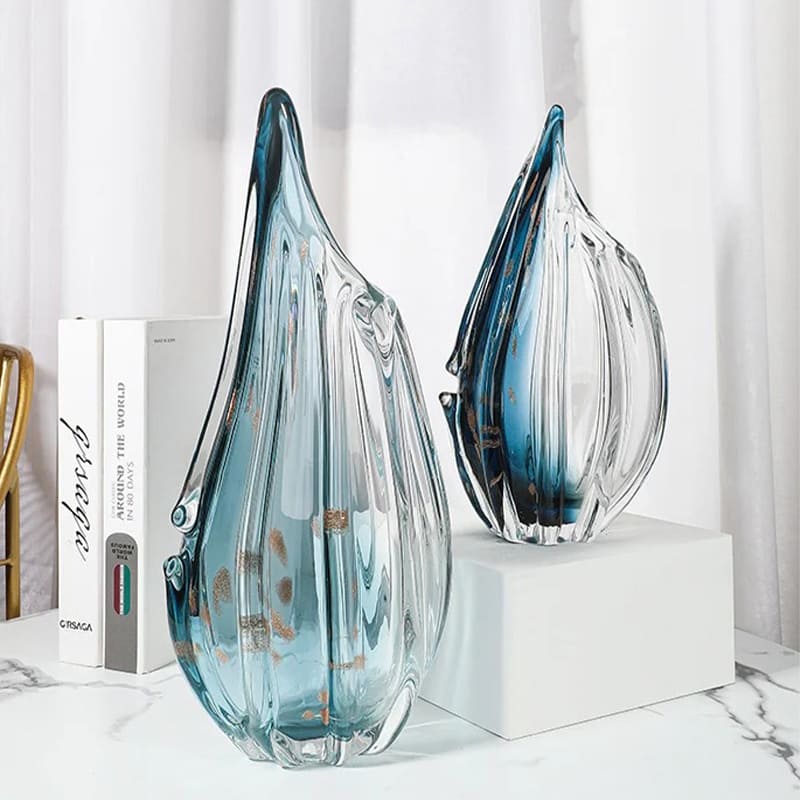 Vase Murano Bleu en Verre