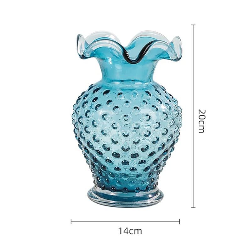 Vase Murano Vintage Bleu