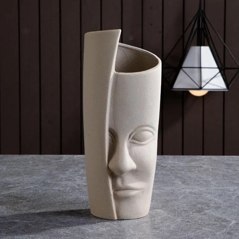 Vase Original Visage Beige