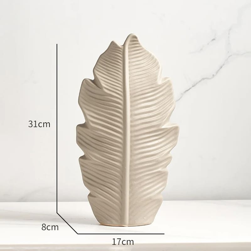 Vase Plume Beige Foncé