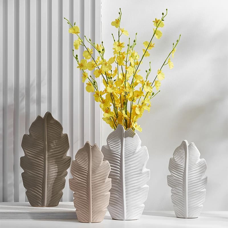 Vase Plume Feuilles