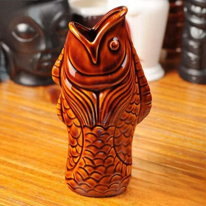 Vase Poisson Marron