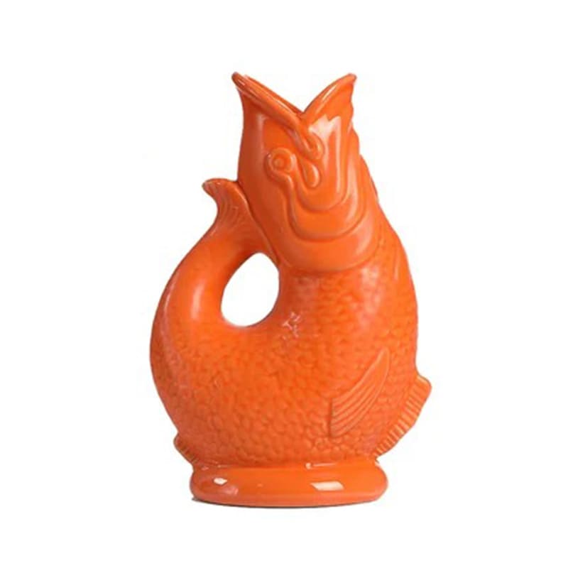 Vase Poisson Vintage Orange