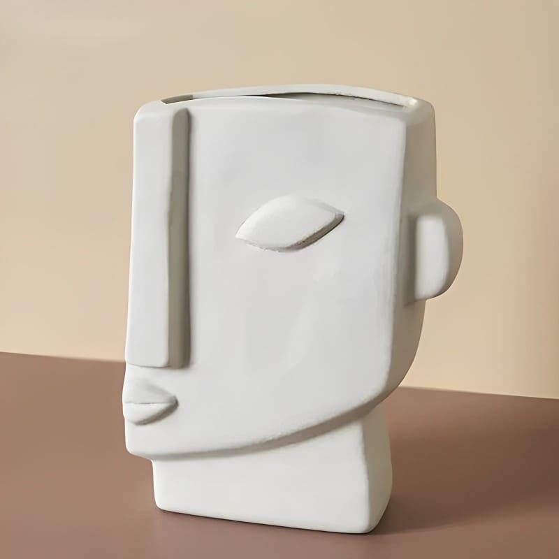 Vase Visage Abstrait Art